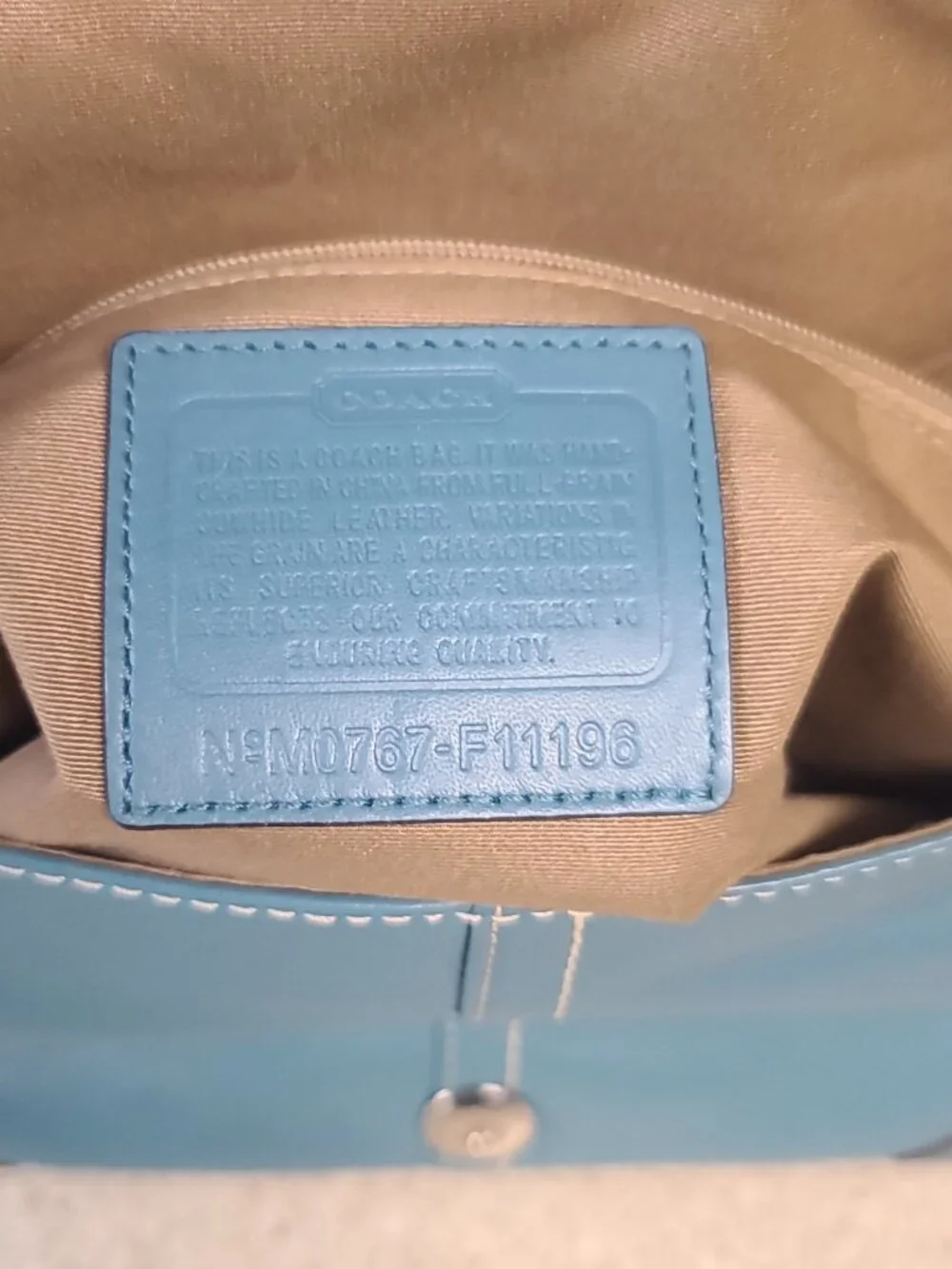 Coach Soho Flap Leather Shoulder Bag Blue F11196 Good
